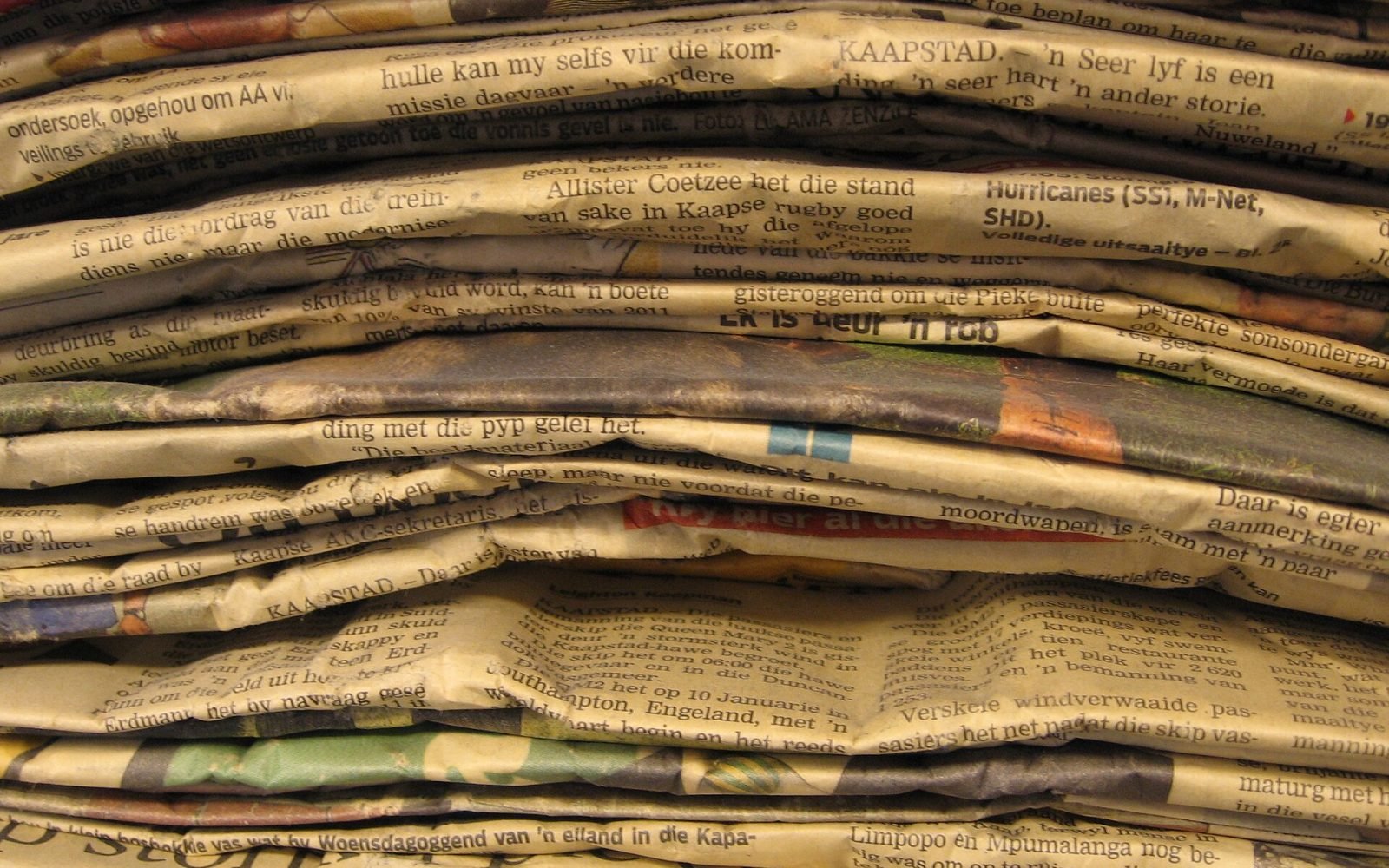 ASC Leiden - Library - South African newspaper stack of Die Burger - 2012