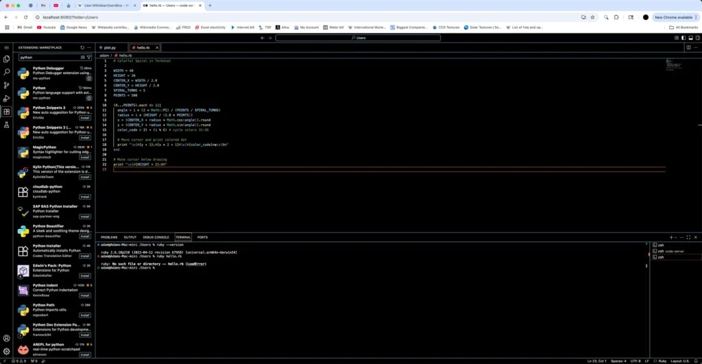 A browser-based code editor showing a project's files and source code
