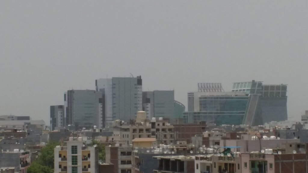 Glass office towers at Cyber City in Gurugram, Haryana
