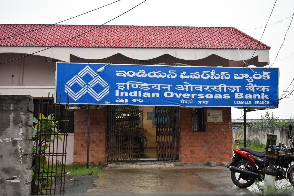 Indian Overseas Bank branch building in Tamil Nadu