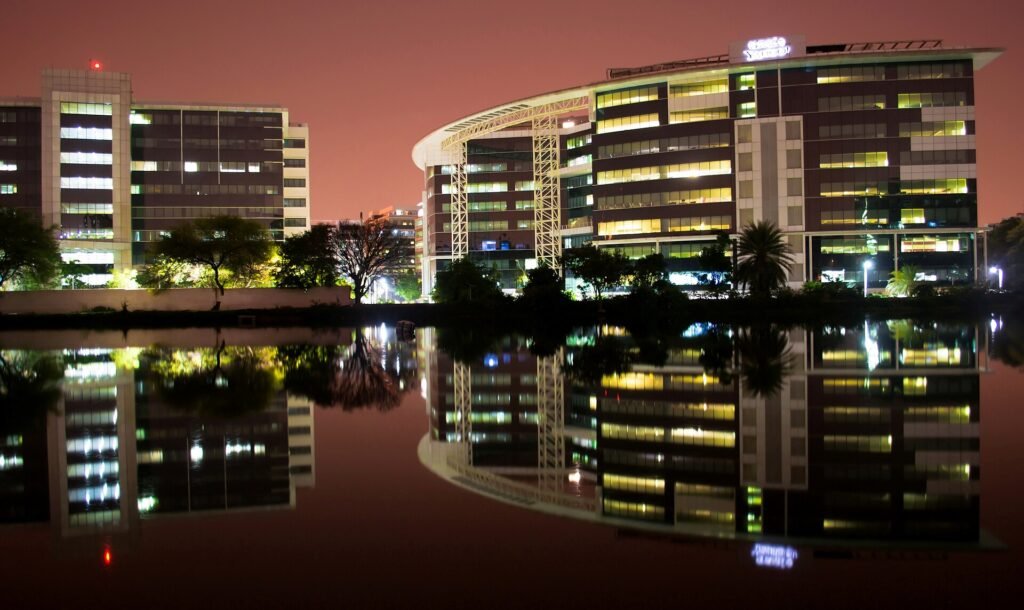 Office towers at Bagmane Tech Park in Bengaluru