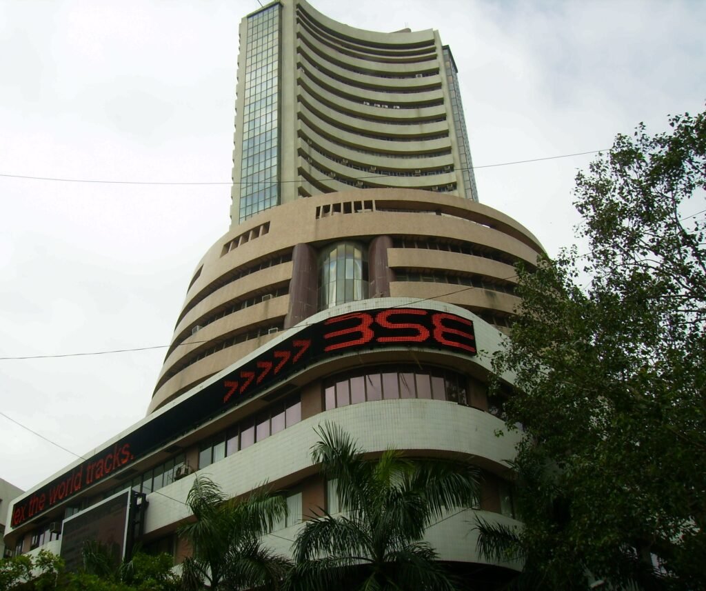 Phiroze Jeejeebhoy Towers, home of the Bombay Stock Exchange, on Dalal Street in Mumbai