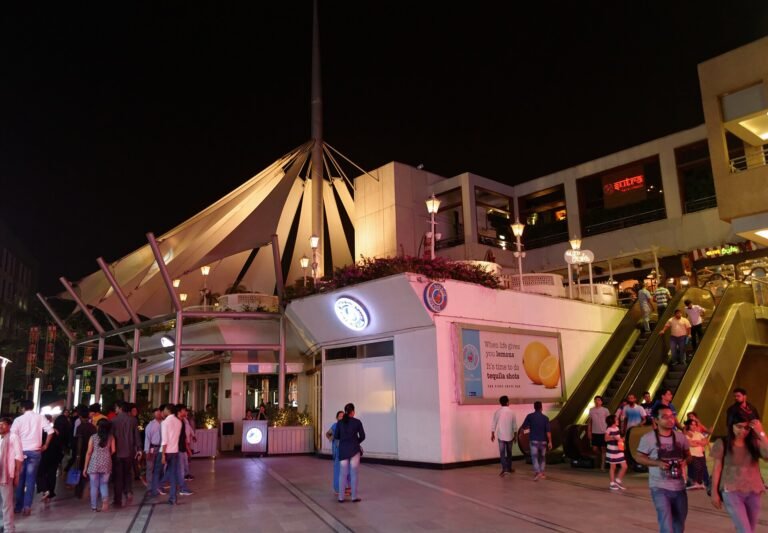 Shops and restaurants at DLF Cyber Hub in Gurugram