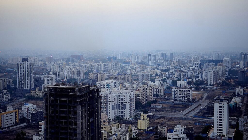 Skyline of west Pune covering Baner, Balewadi, Wakad and Hinjewadi