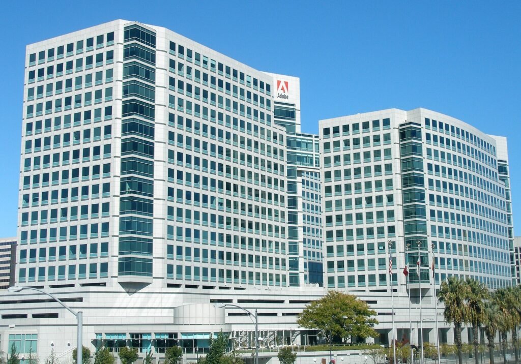 The Adobe World Headquarters office towers in San Jose, California