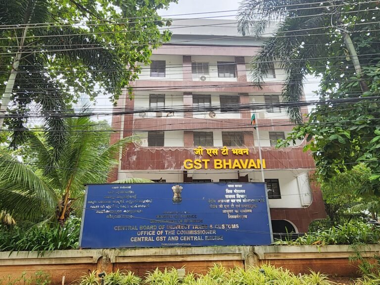 The main office building of GST Bhavan near the Kerala secretariat in Thiruvananthapuram