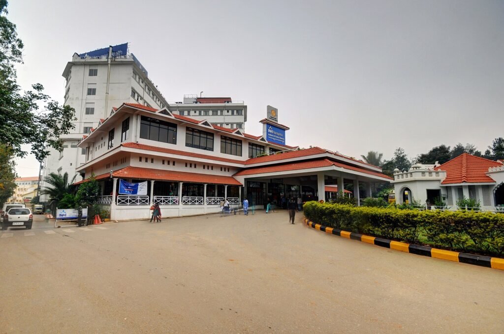 The Narayana Institute of Cardiac Sciences hospital building in Bengaluru's Health City campus